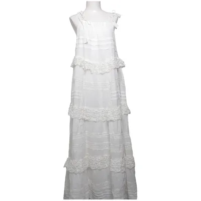 Långklänning (Vit) från Munthe Ekologisk bomull, Viskos