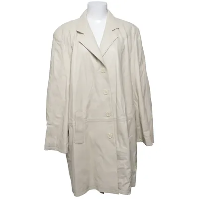 Læderfrakke (Beige) fra York Læder, Polyester
