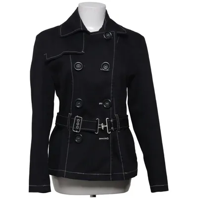 Trenchcoat (Svart) från Line Collection Bomull, Elastan