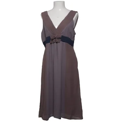 Dress (Brown, Blue) from 123 Polyester, Silk