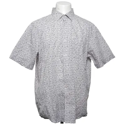 Chemise à manches courtes (Blanc, Bleu) de Carl William Coton, Polyester