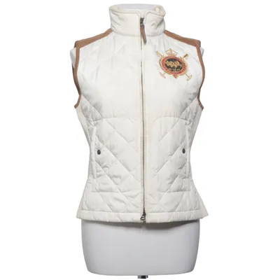 Gilet d'extérieur (Blanc, Marron) de Ralph Lauren Sport Coton, Élasthane, Polyamide, Polyester, Daim