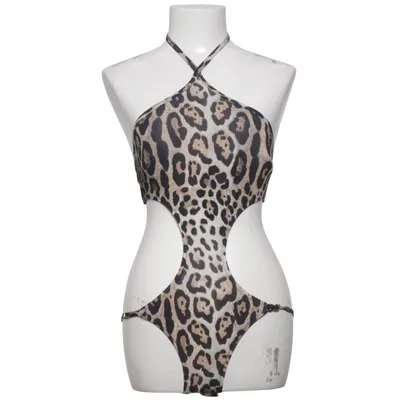Maillot de bain une pièce (Marron, Noir) de Kaanda Beach Life Élasthane, Polyamide