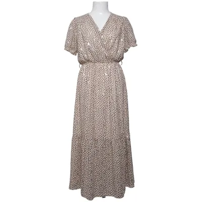 Maxi jurk (Beige, Zwart, Goud) van Papillonne Polyester