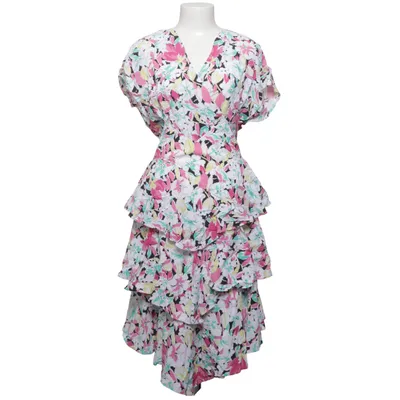 Dress (White, Multicolored) from Eurofashion Polyamide, Viscose