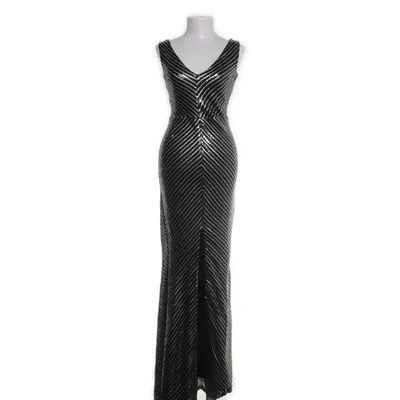 Aftonklänning (Svart, Silverfärgad) från Goddiva Polyester