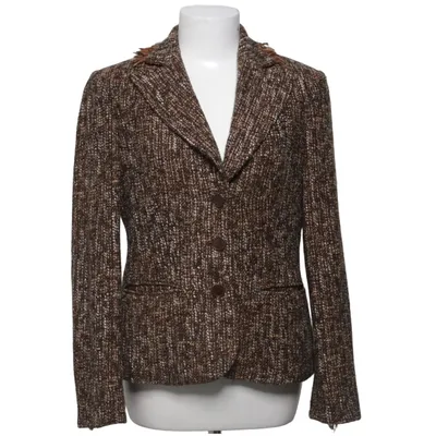 Blazer (Brown, Multicolored) from Luisa Spagnoli Acetate, Acrylic, Polyester, Viscose, Wool