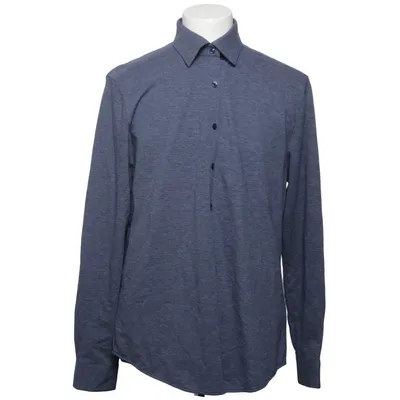 Shirt (Blauw) van Dressmann Katoen, Polyester