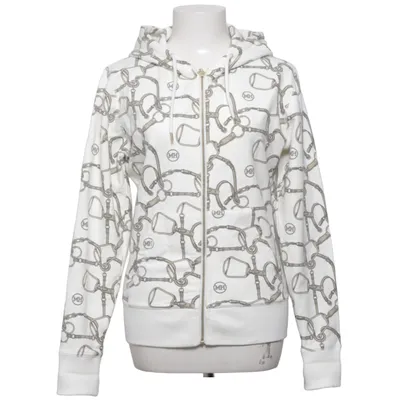 Hoodie (White, Brown) from Mountain Horse Cotton, Polyester