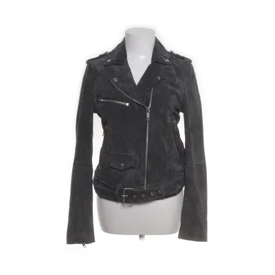 Biker jacket (Gray) from Review Polyester, Leather