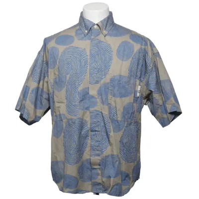 Kortärmad skjorta (Beige, Blå) från Gianni Lupo Bomull
