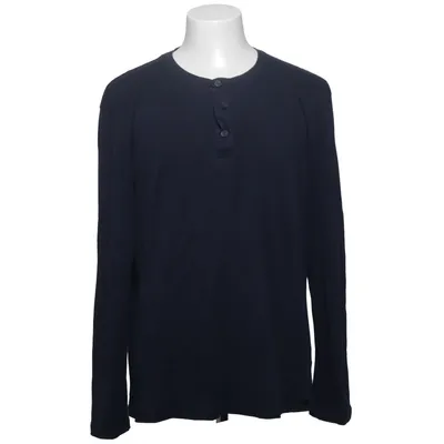 Henley shirt (Blauw) van Hanro Katoen