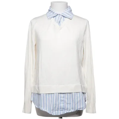Pull-over (Blanc, Bleu) de Up2Fashion Coton, Lyocell, Polyamide