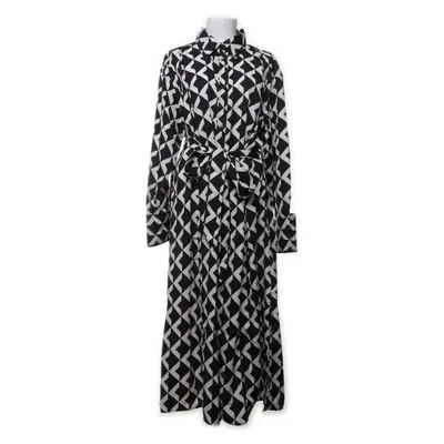 Skjortklänning (Svart, Flerfärgad) från H&M Modern Classic Polyester