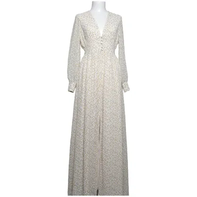 Maxikleid (Weiß, Gelb, Grün) von Adoore Polyester