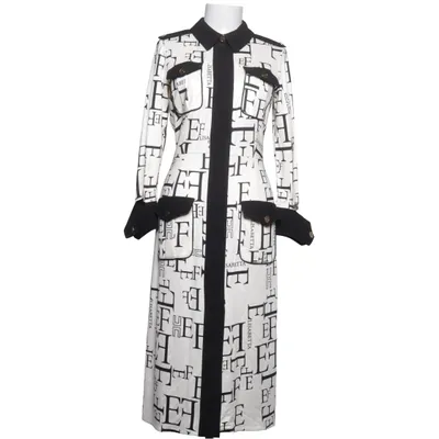 Skjortklänning (Vit, Svart) från Elisabetta Franchi Elastan, Viskos