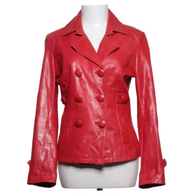Veste en cuir (Rouge) de Kello Cuir, Polyester
