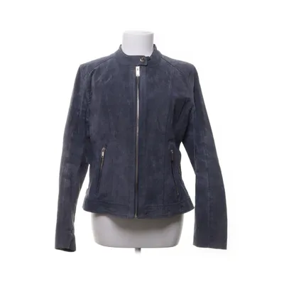 Leather jacket (Blue) from Alice Bizous Polyester, Leather