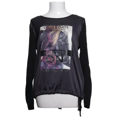 T-shirt à manches longues (Gris, Noir) de Monari Élasthane, Polyester, Viscose