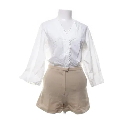 Jumpsuit (White, Beige) from Sandro Paris Cotton, Wool