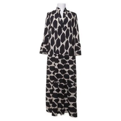 Maxi jurk (Zwart, Beige) van Made in italy