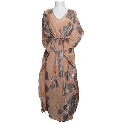 Kjole (Beige, Sølv) fra Karen by Simonsen Metallfiber, Viscose