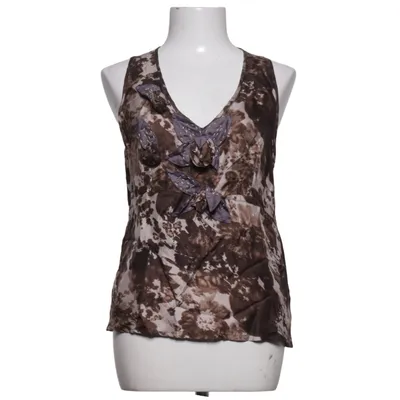 Top (Brown, Beige) from Rützou Silk