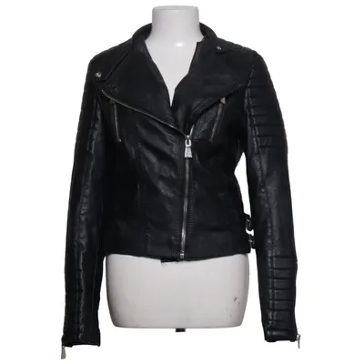 Biker jacket (Black) from Voyelles Polyester, Polyurethane