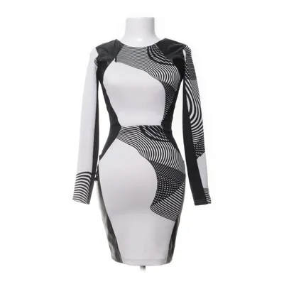 Dress (White, Black) from River Island Elastane, Polyester, Polyurethane
