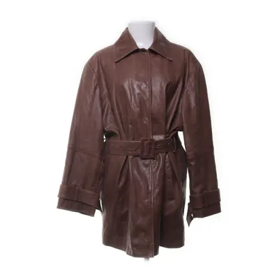 Läderkappa (Brun) från Gestuz Polyester, Skinn