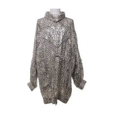 Jurk (Beige, Zwart) van H&M Conscious Collection Exclusive Lyocell, Metallvezel, Zijde