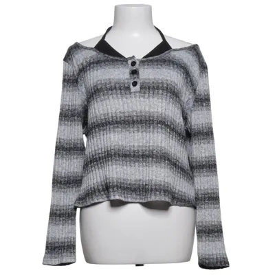 Trui (Grijs, Zwart, Wit) van Shein Curve Elastaan, Polyester