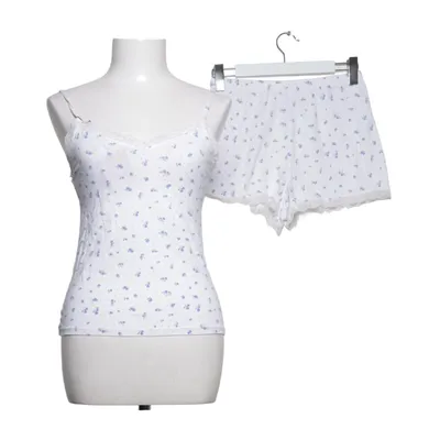 Pyjamas (Vit, Blå) från H&M Bomull, Elastan, Polyamid