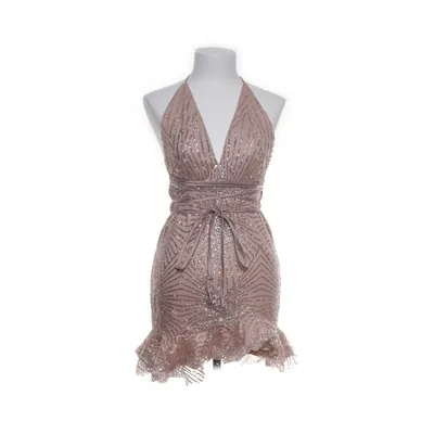 Cocktailklänning (Beige, Silverfärgad) från Hello Molly Polyester