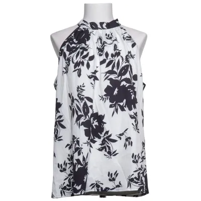 Halter neck top (White, Black) Elastane, Polyester