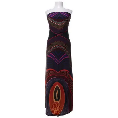 Maxi dress (Black, Multicolored) from Stella Morgan Elastane, Polyester