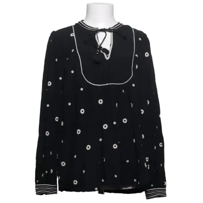 Blus (Svart, Vit) från Indiska Bomull, Polyester, Viskos