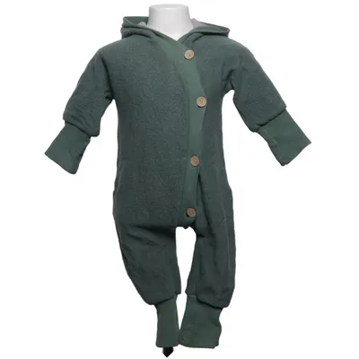 Mjukisdräkt (Grön) från Petit Bateau Elastan, Ekologisk bomull, Ull