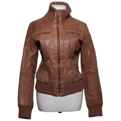 Veste en cuir (Marron) de VILA Clothes Cuir, Polyester