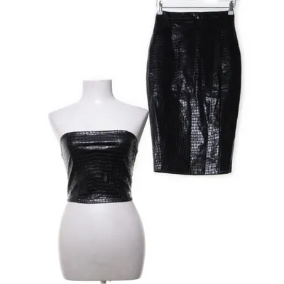 Set (Zwart) van Miss Selfridge Polyurethaan, Viscose