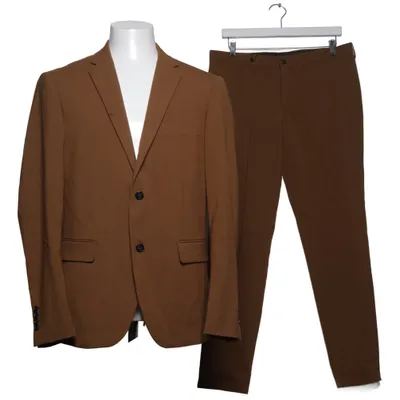 Anzug (Braun) von Lindbergh White Elasthan, Polyester, Viskose