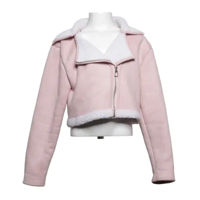 Shearlingjacka (Rosa, Vit) från Miss Mona Mouse Elastan, Polyester