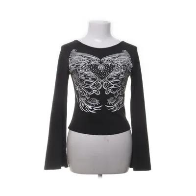Top (Sort, Hvid) fra Romwe Elastan, Polyester