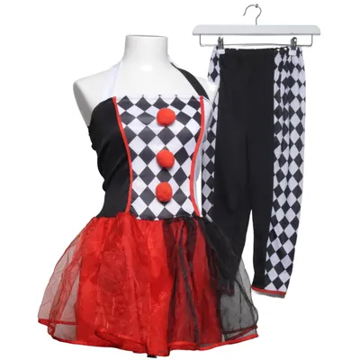 Maskeradkläder (Svart, Vit, Röd) från Smiffy's Polyester