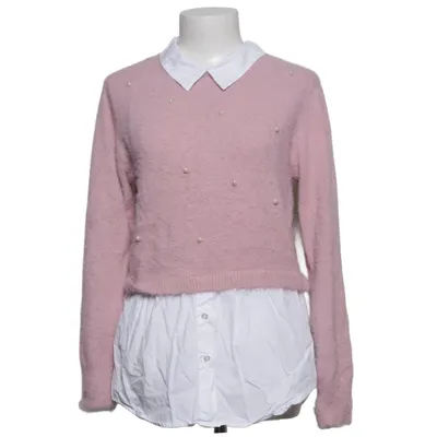 Pull-over (Rose, Blanc) de Gina Acrylique, Coton, Polyamide