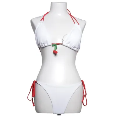 Bikini (Hvid, Rød) Elastan, Polyester