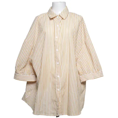 Skjorta (Gul, Vit) från Shein Curve Bomull, Polyester