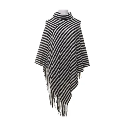 Poncho (Sort, Hvid) fra Kaffe Akryl