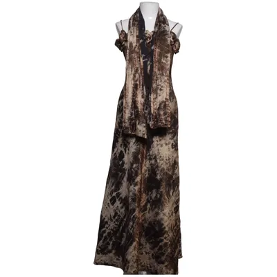 Robe longue (Marron, Beige) de Yves Calin