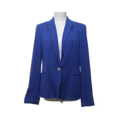 Blazer (Blauw) van Zara Basic Acetaat, Katoen
